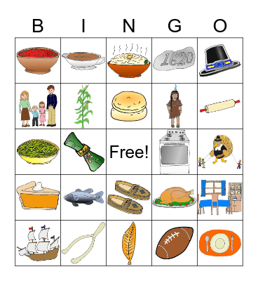 Thanksgiving Bingo Card