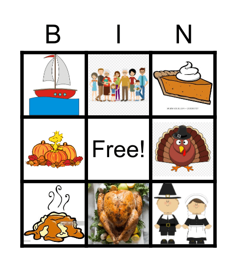 Acción de Gracias Bingo Card