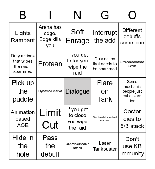 5.4 Raiding Bingo Card