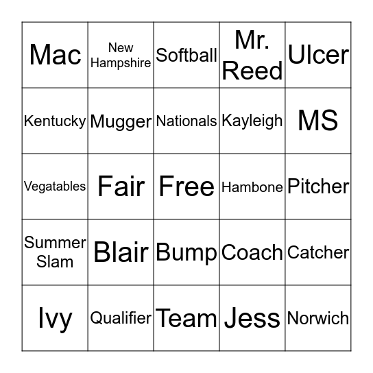 MadCat Bingo Card