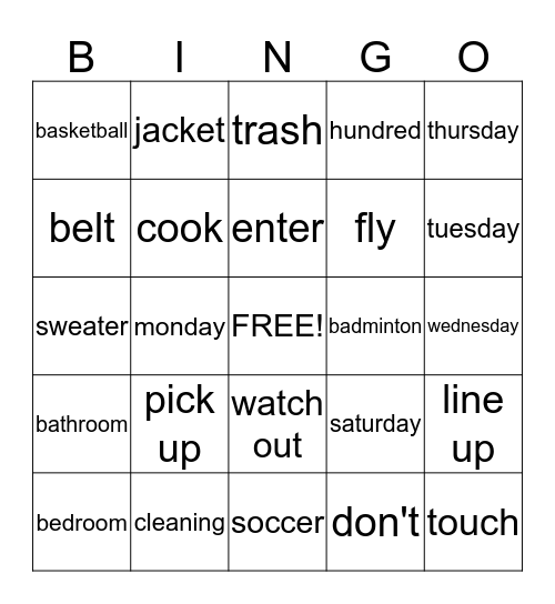 Fourth Grade Review Bingo #2 Bingo Card