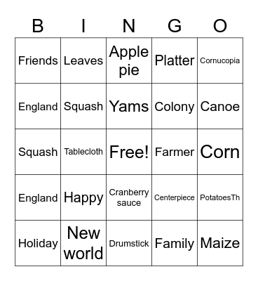 Kaisha Bingo Card