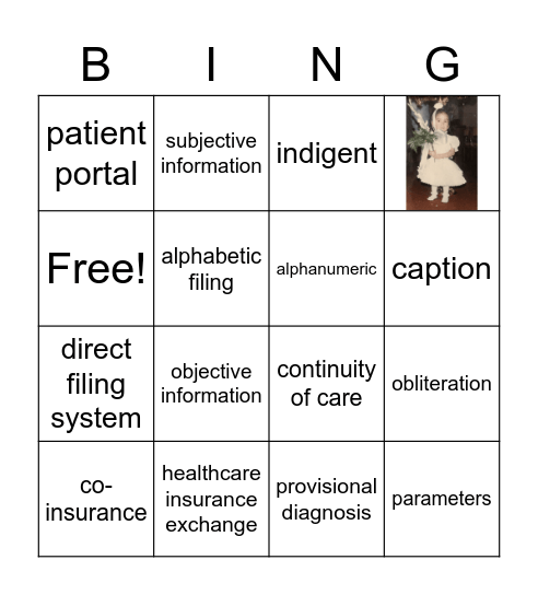 Healthcare Bingo Card