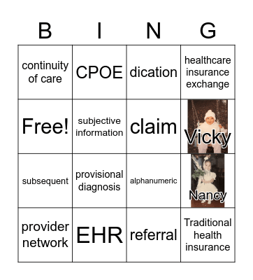 Healthcare Bingo Card