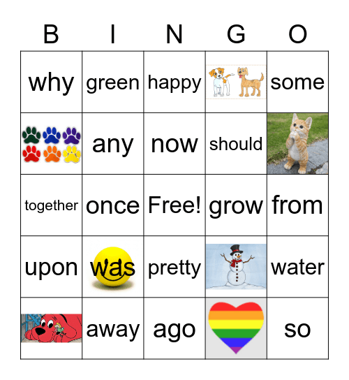 1st Grade. Unit 3.1 Bingo Card