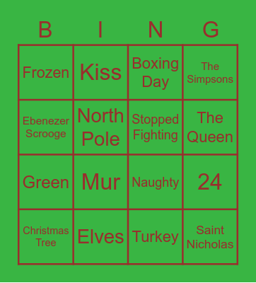 Ousedale Christmas Bingo! Bingo Card