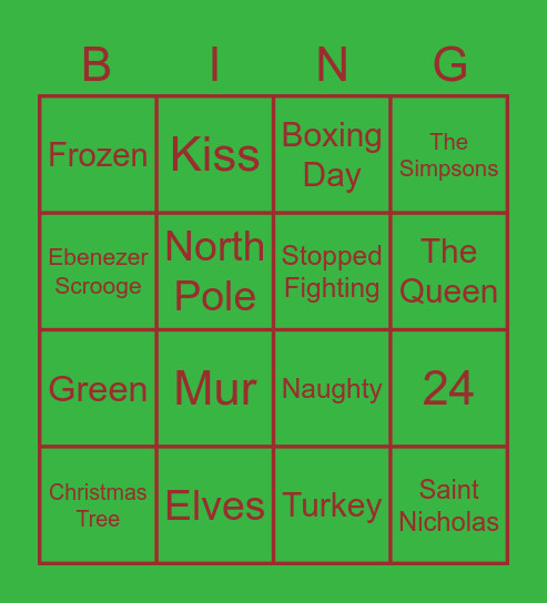 Ousedale Christmas Bingo! Bingo Card