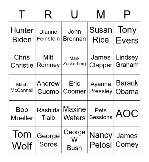 Election Fraud Arrests Bingo Card