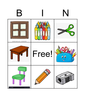 SCHOOL OBJECTS Bingo Card