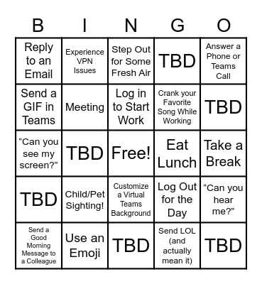 Market Leader Bingo Card