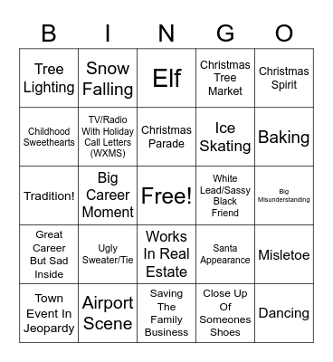 Christmas Movie Bingo Card