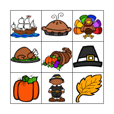 Thanksgiving Bingo Card