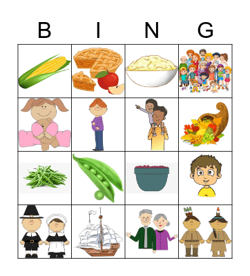 L'action de Grâce Bingo Card