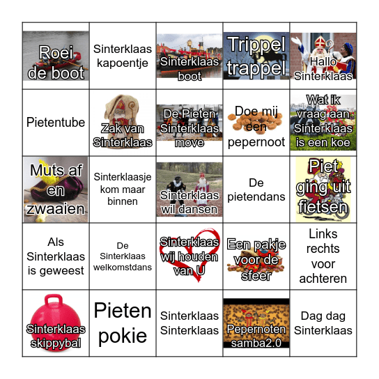 SWINGO Sinterklaasfeest Kleinerf Bingo Card