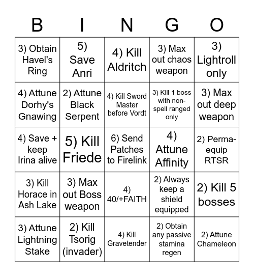 Durk Suols 3 Buango Bingo Card