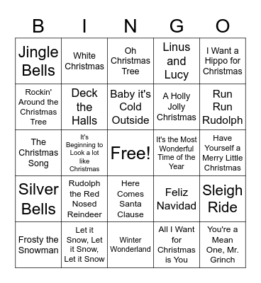 Christmas Bingo Card