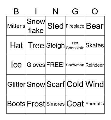 Warming Up to Read with Winter Words Bingo Card