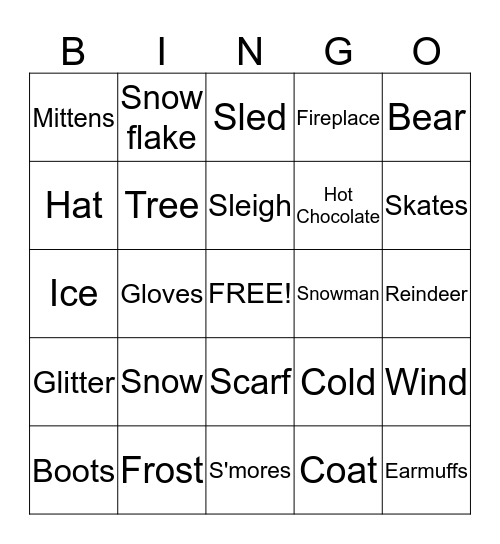 Warming Up to Read with Winter Words Bingo Card