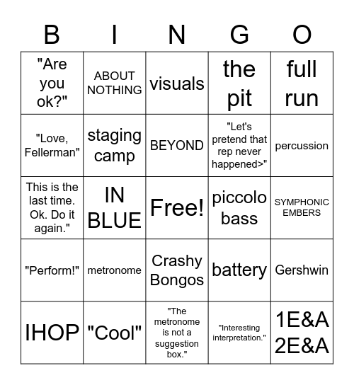 Thankful for Indoor Bingo Card