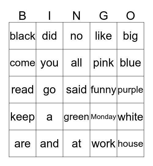 Mrs. Hall and Mrs. Vicky's BINGO! Bingo Card