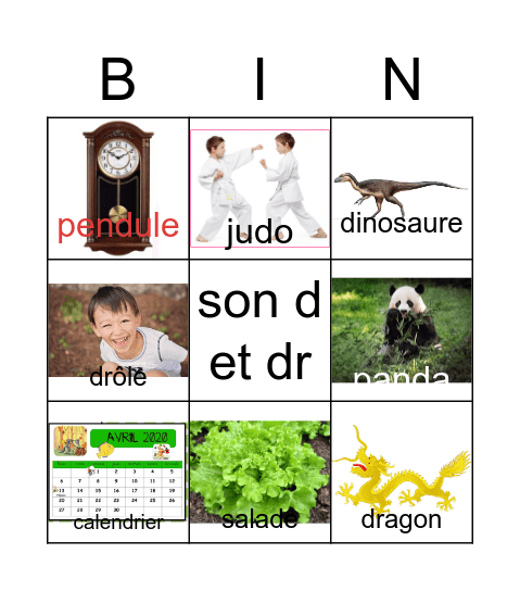 son d et dr Bingo Card