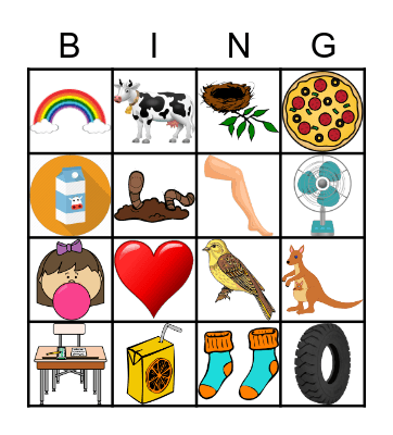 Letter Sounds Bingo Card