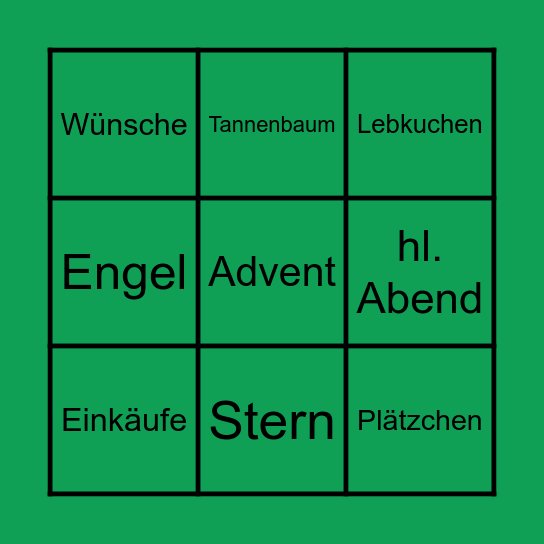 Sage Weihnachts-Bingo Card