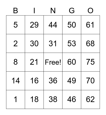 LINK CREW BINGO BONANZA Bingo Card