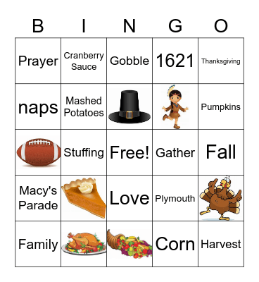 Thanksgiving 2 Bingo Card