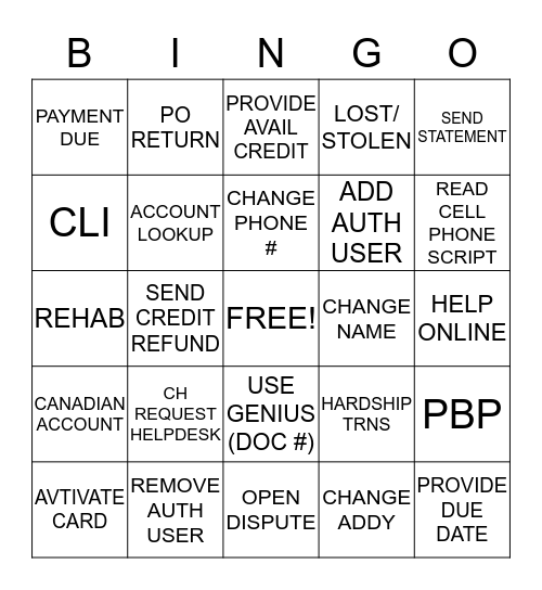 BLACK FRIDAY Bingo Card