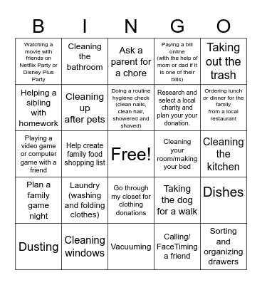 SLE Bingo 1 Bingo Card