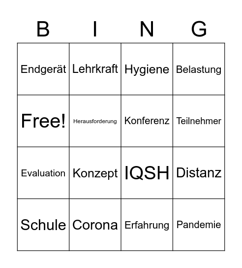 Fachtag Bingo Card