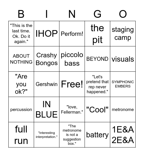 Thankful for Indoor Bingo Card