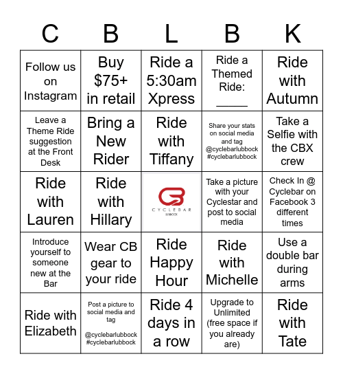 December Bingo Challenge Bingo Card