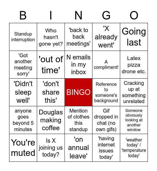 Modernising Bingo for Smudge Bingo Card