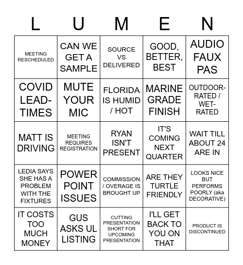 LDI BINGO Card