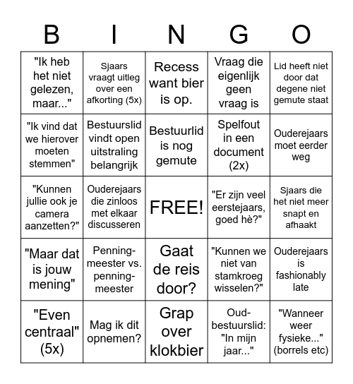 ALV BINGO Card