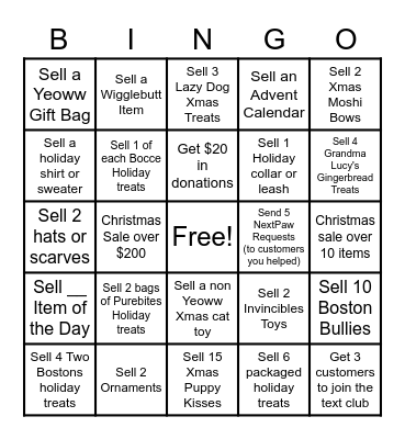 Sofa Sunday November 29, 2020 Bingo Card