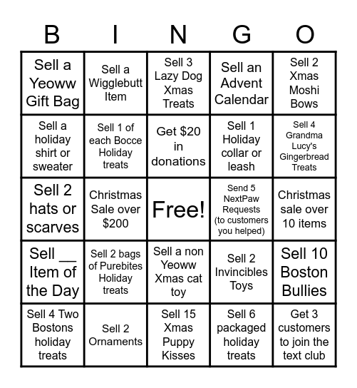 Sofa Sunday November 29, 2020 Bingo Card
