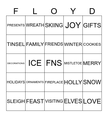 HOLIDAY BINGO Card