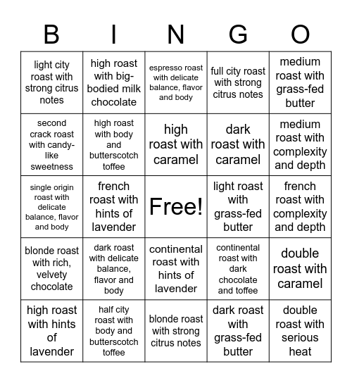 blaseball Coffee Cup Bean BINGO! Bingo Card