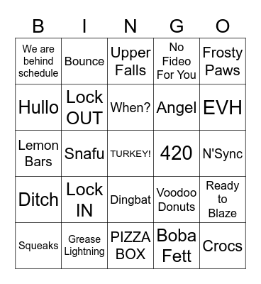 Thanksgiving Bingo Card