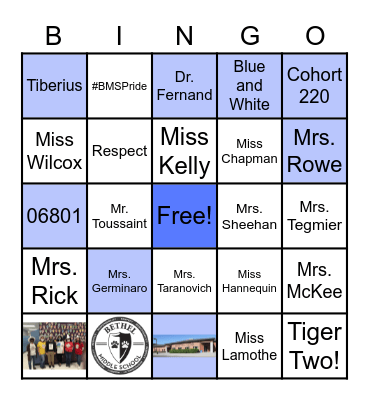 Cluster 6B Bingo! Bingo Card