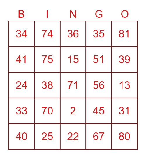 Teacher's Day Bingo Card