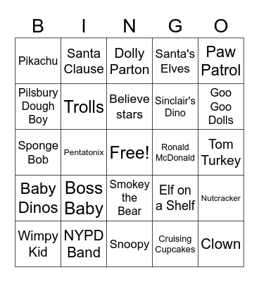 Parade Bingo 2020 Bingo Card