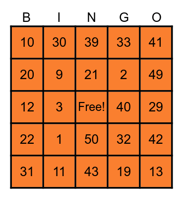 HAPPY THANKSGIVING  BINGO Card