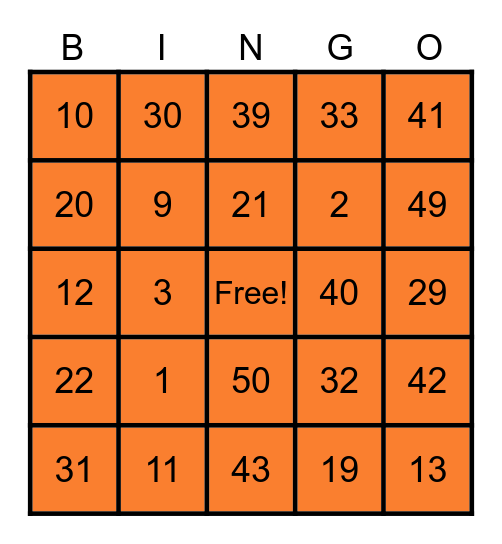 HAPPY THANKSGIVING  BINGO Card
