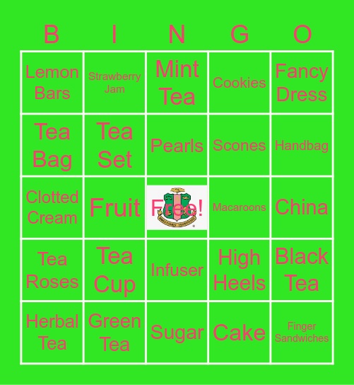 Let's talk TEA, Honey Bingo Card