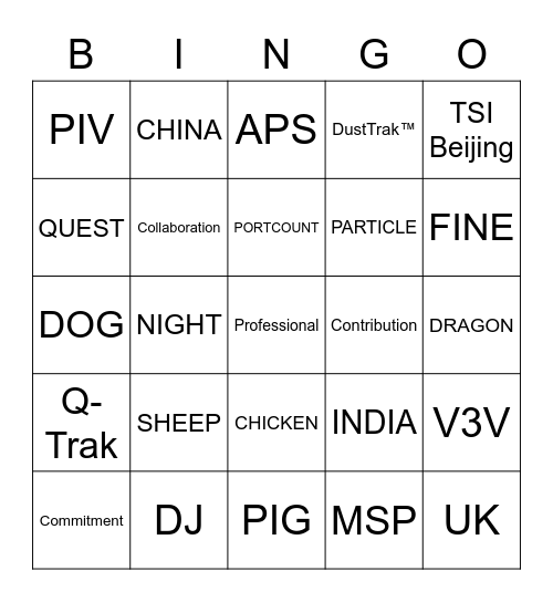 Thank You! TSI Members Bingo Card