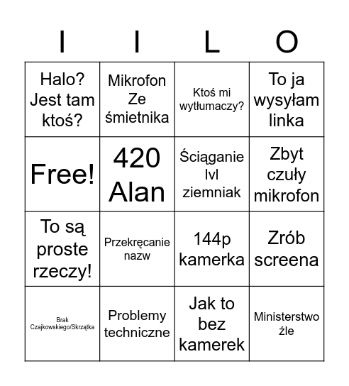 E-LEKCJE Bingo Card